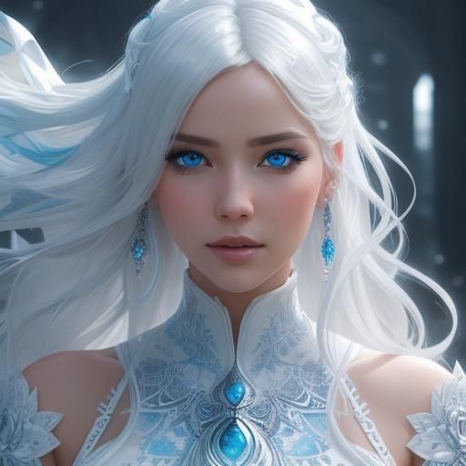 Mesmerizing Portrait of a Blonde Woman in Digital Art Style