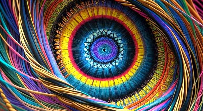 Surreal Macrame Sculpture in Salvador Dali Style