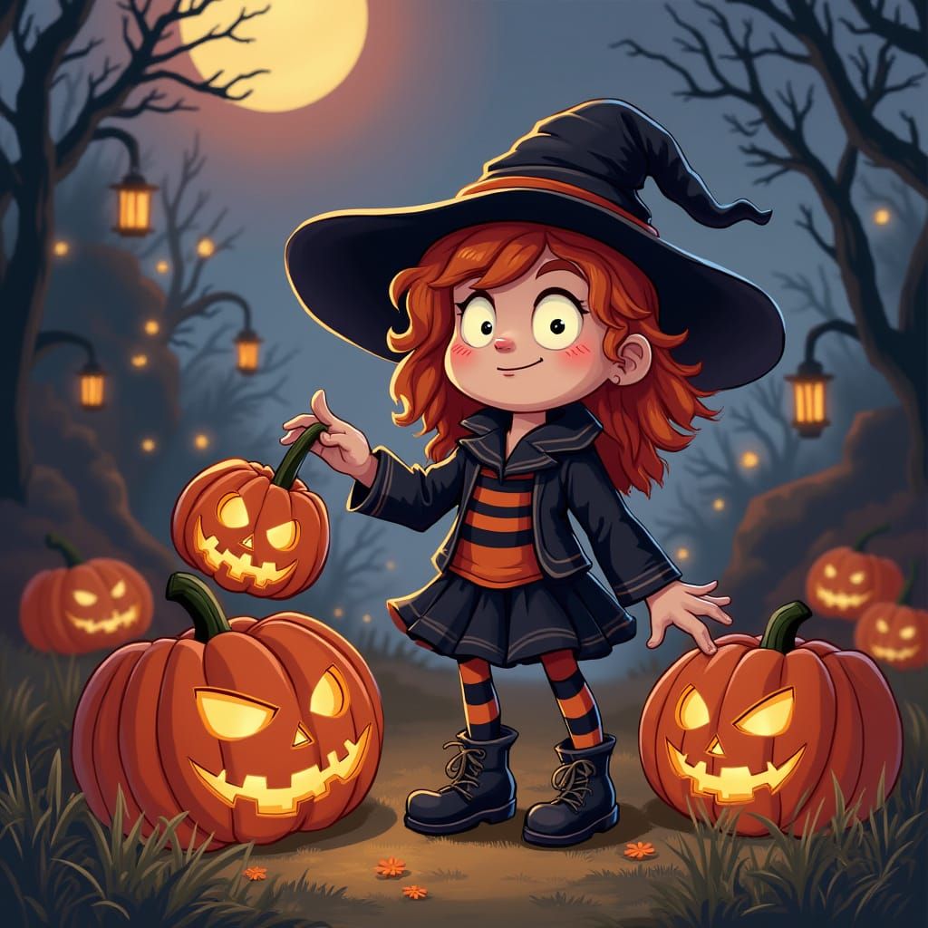 Twisted Trick-or-Treat Scene