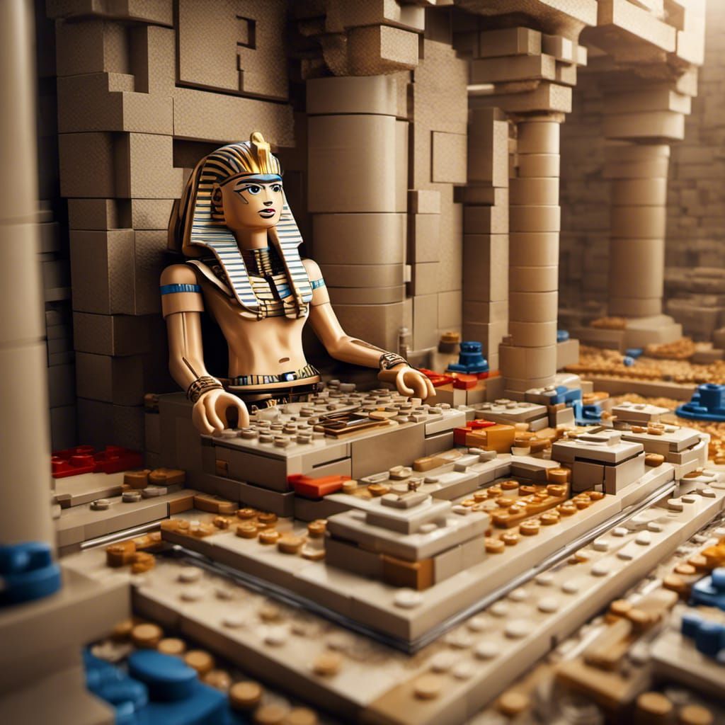 Detailed Lego Egyptian Tomb in Unreal Engine