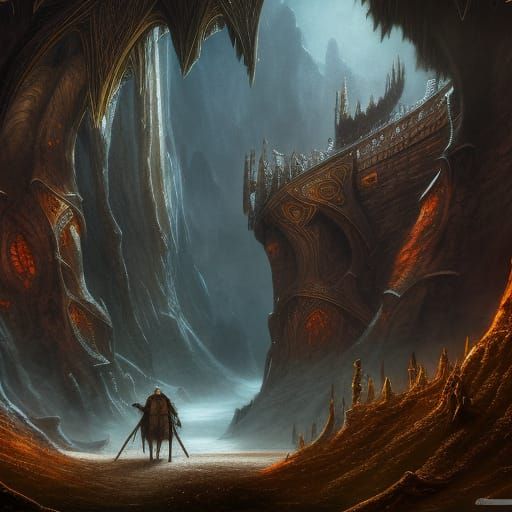 Fantastical Lord of the Rings Matte Painting