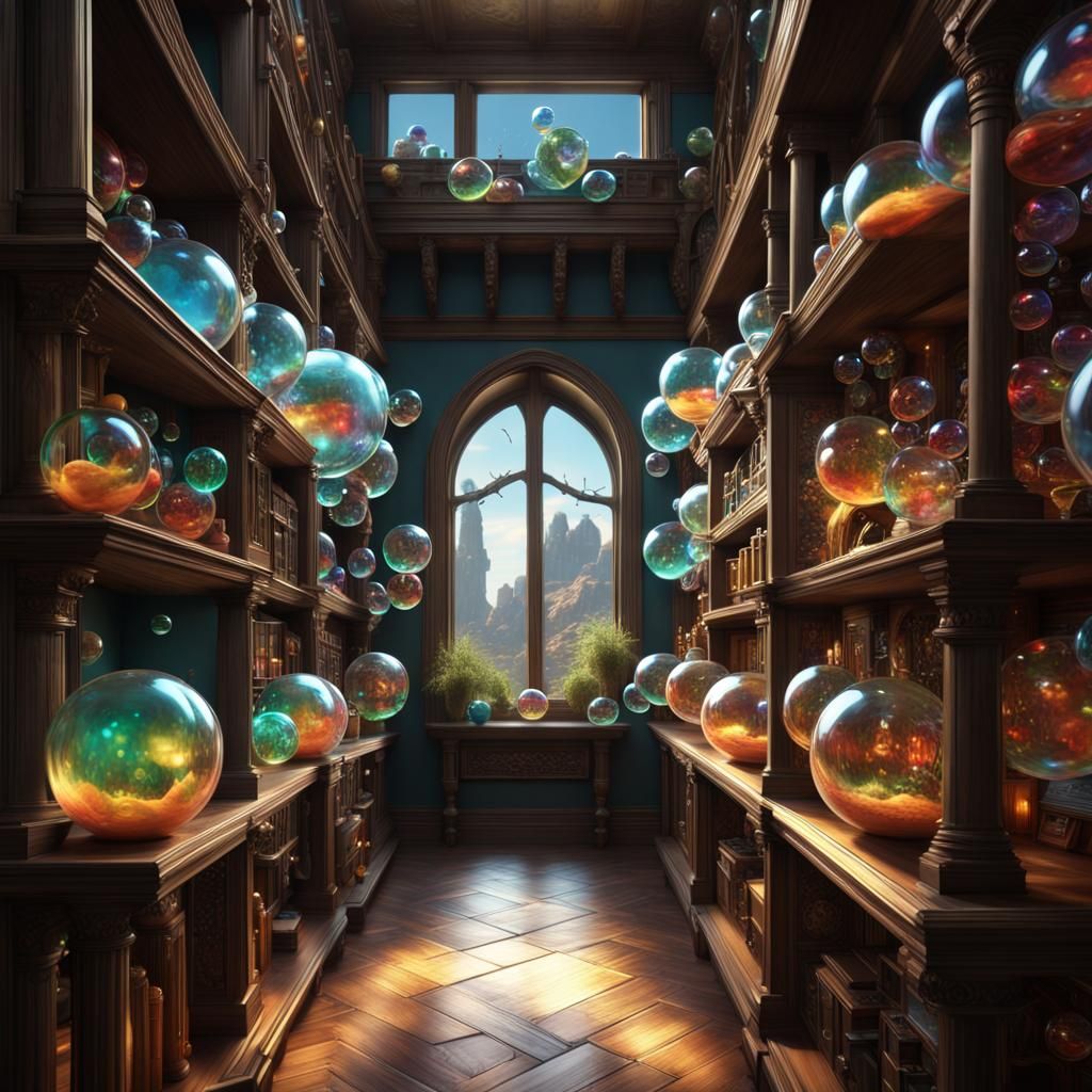 Worlds in Glass Bubbles: Detailed Matte Painting