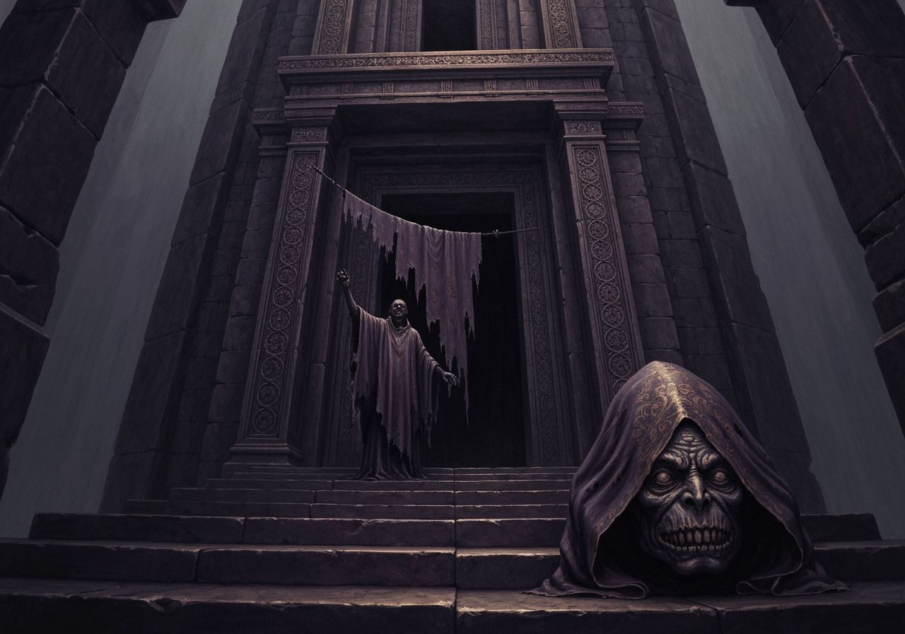 Mystical Offering to Moloch in Ancient Temple