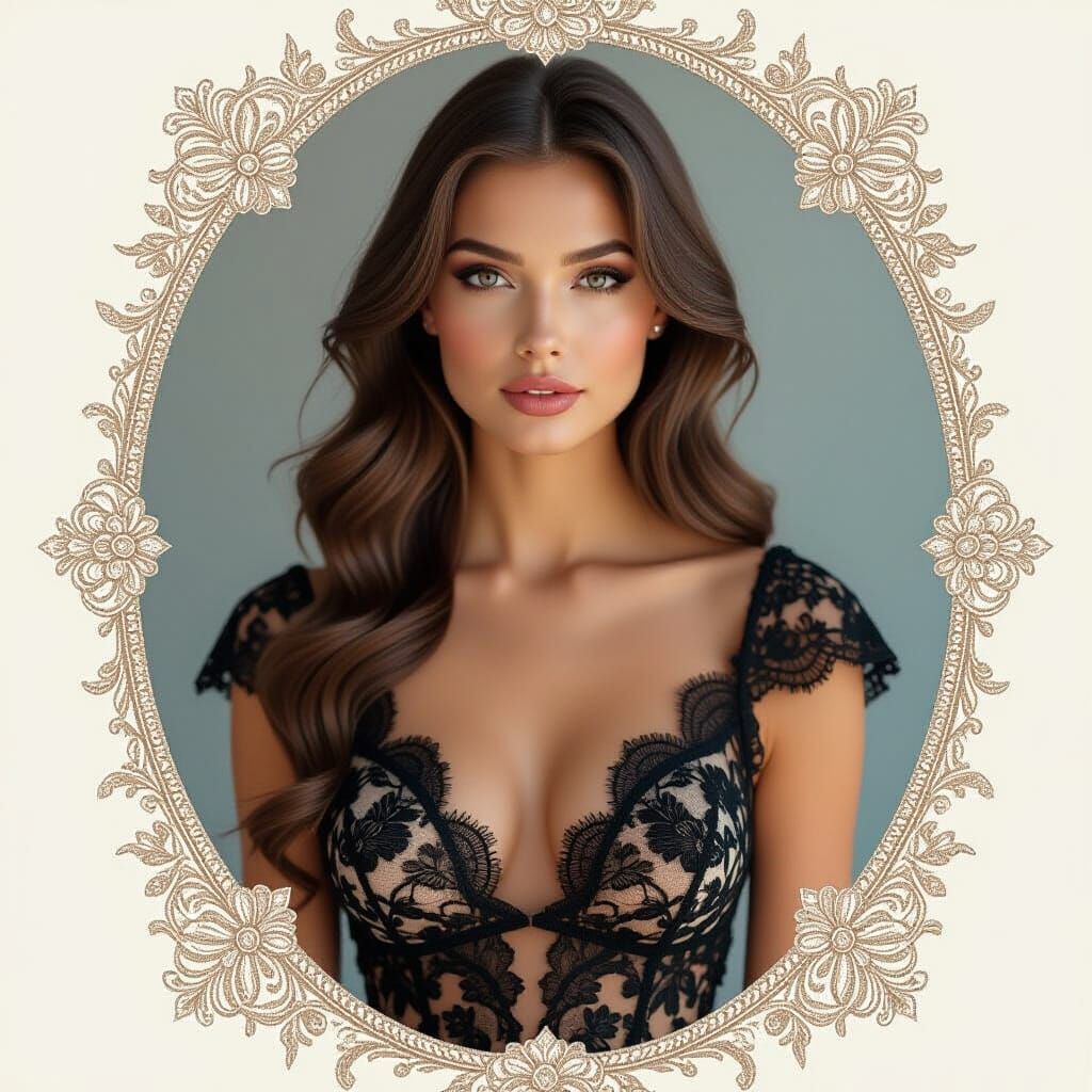 Lace Bodice Collage in Artistic Style