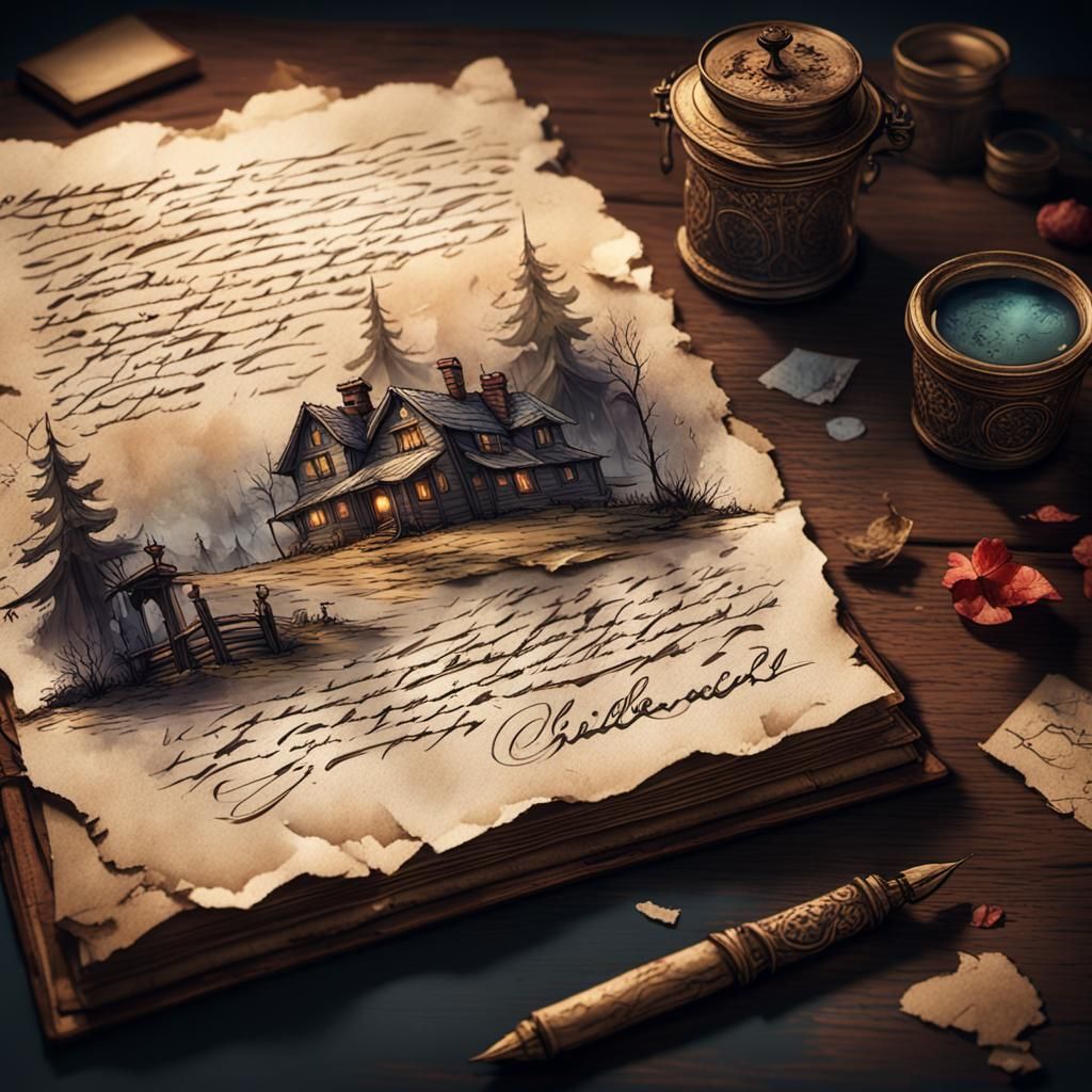 Nostalgic Handwritten Letter with Smudged Ink