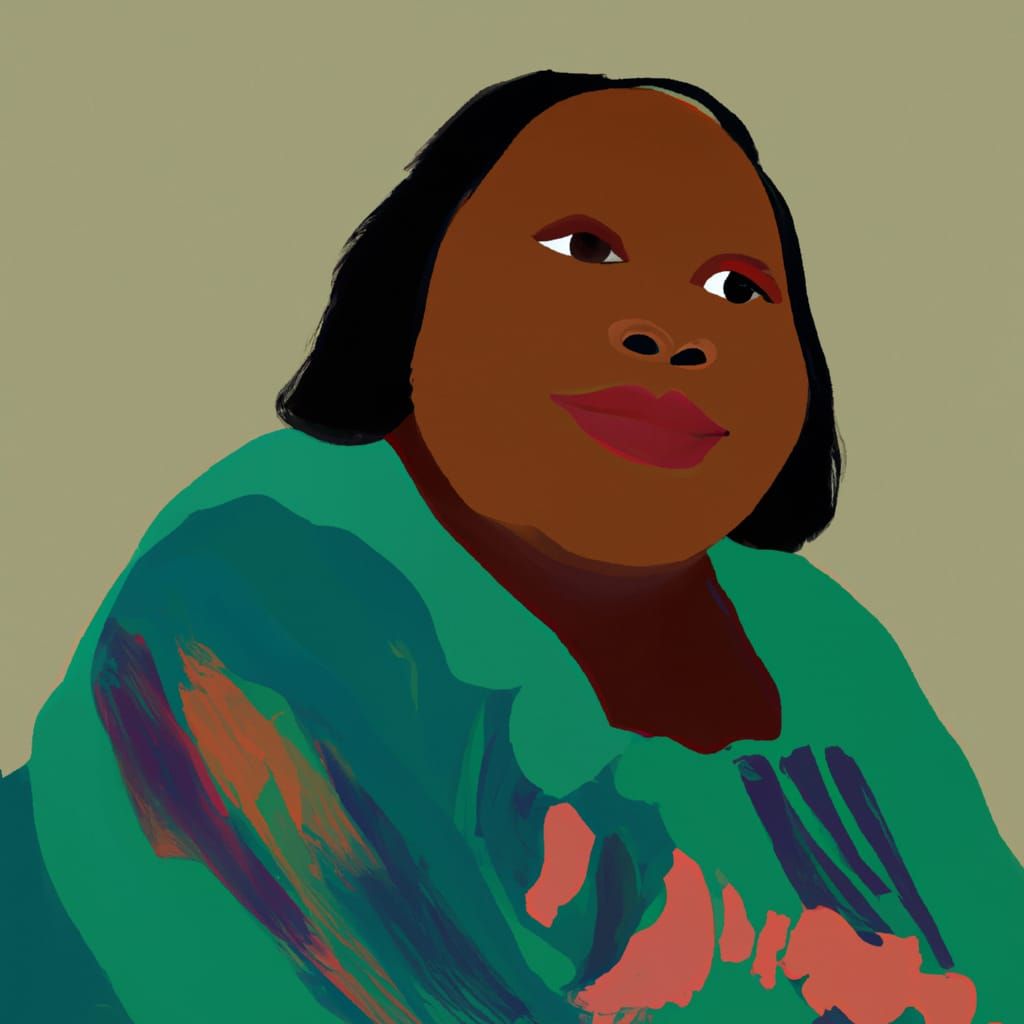 Smiling Girl in Surreal Expressionist Style