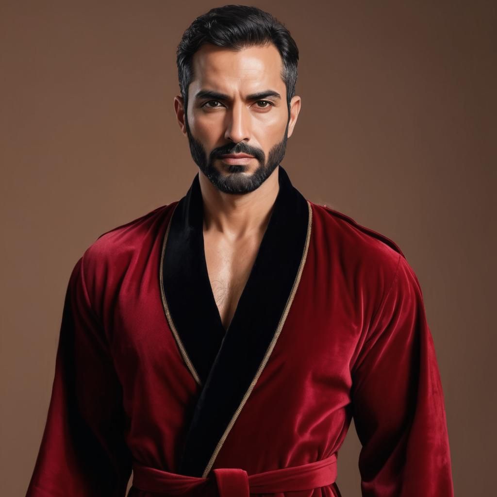 Portrait of Man in Red Velvet Robe