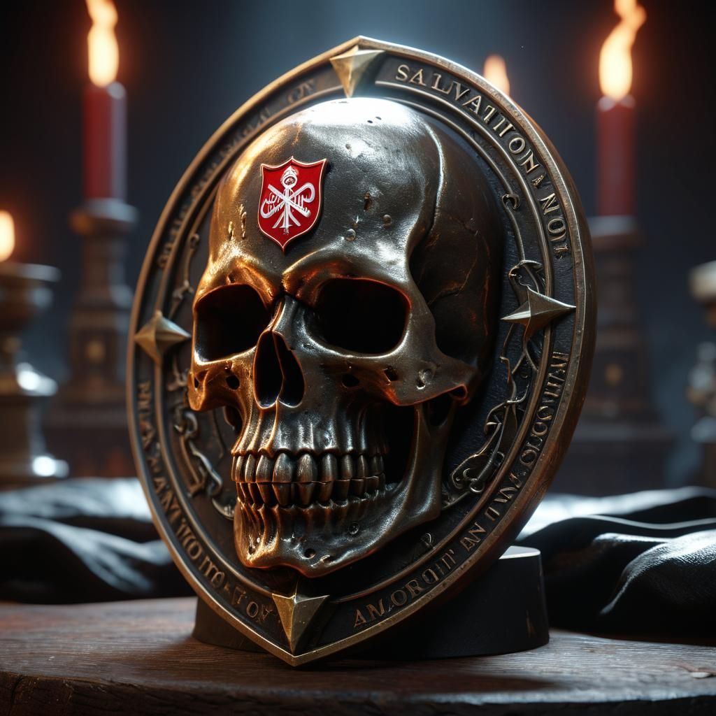 Apocalyptic Bronze Skull of The Salvation Army