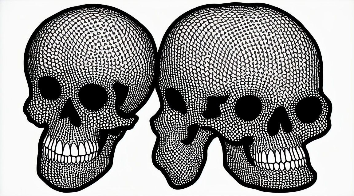 Trippy Skull with Psychedelic Art Style