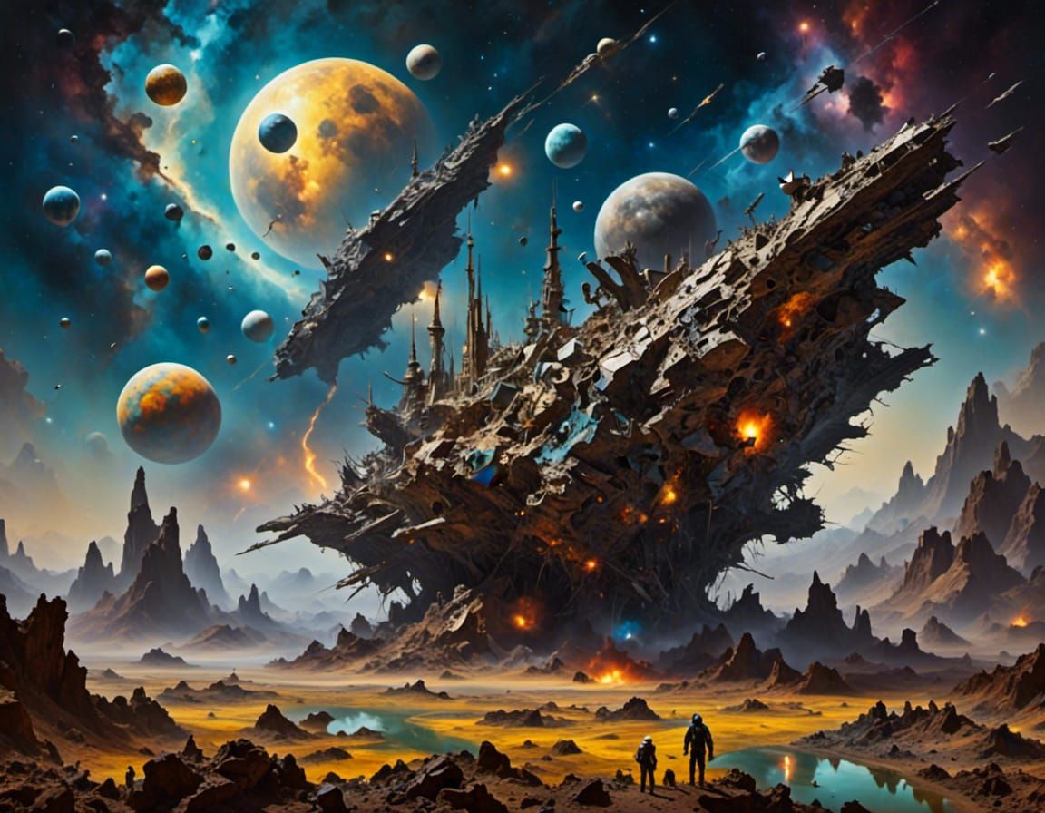 Cosmic Lightning Reveals Space Garbage