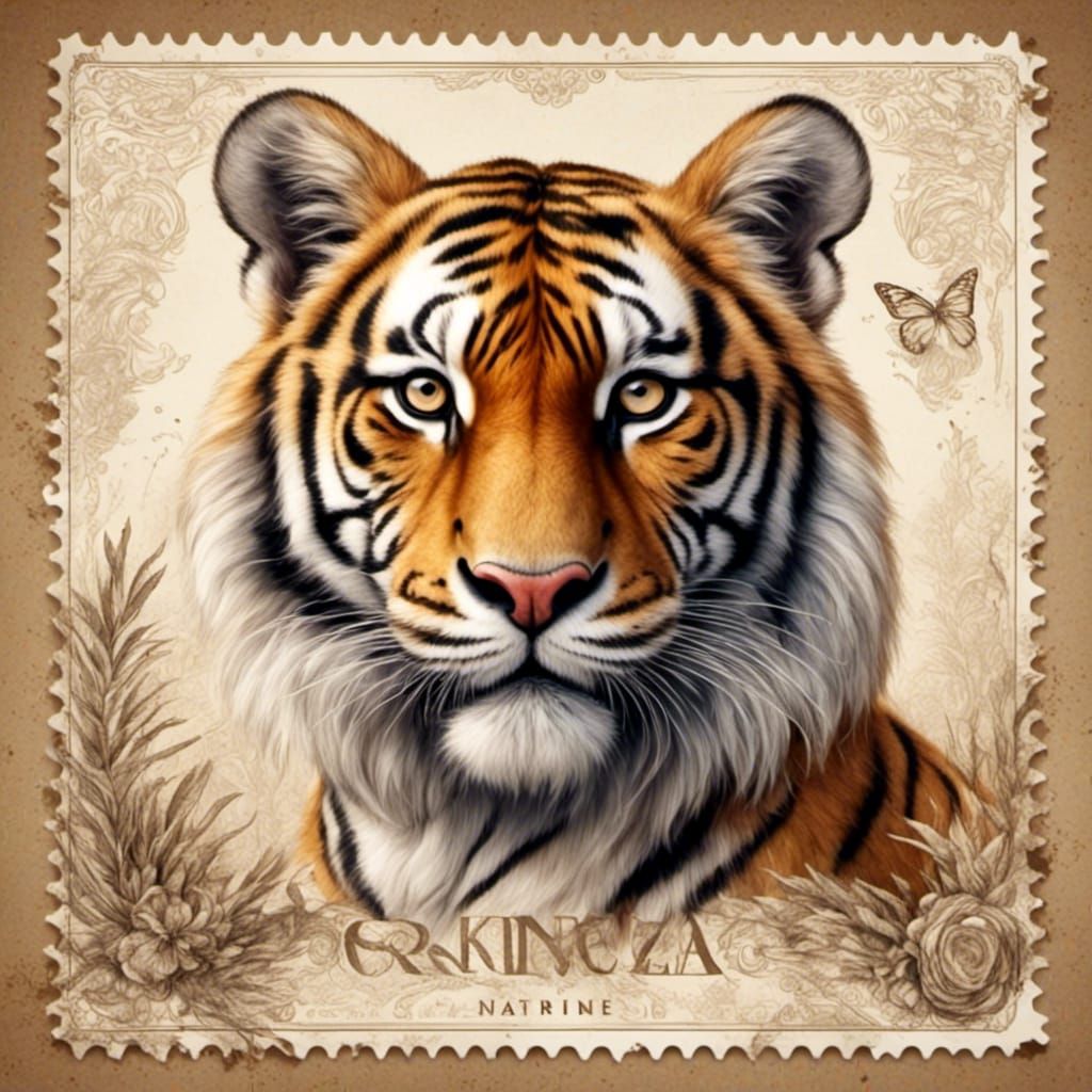 Tiger stamp