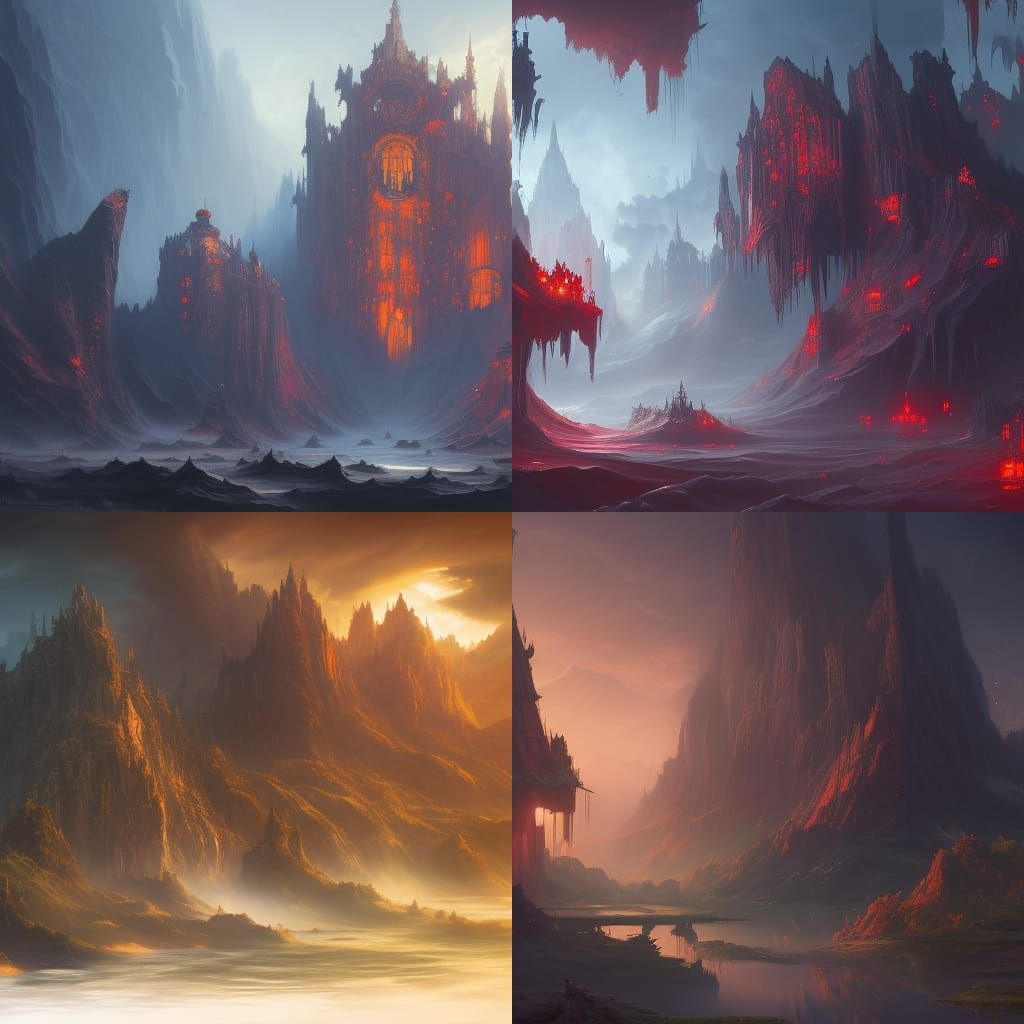 Fantastical Deep Color Matte Painting