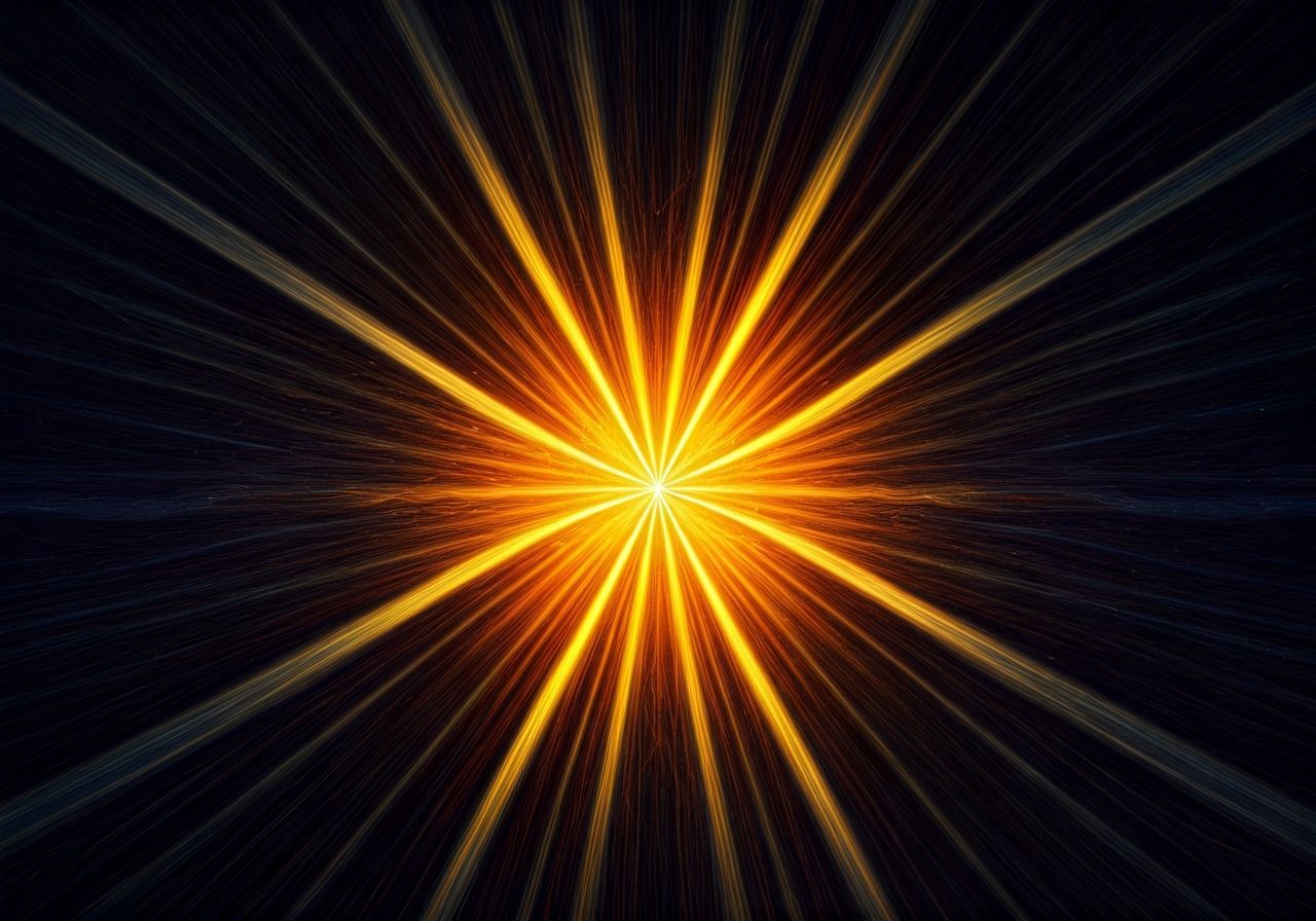 Celestial Forge: Abstract Birth of a Star