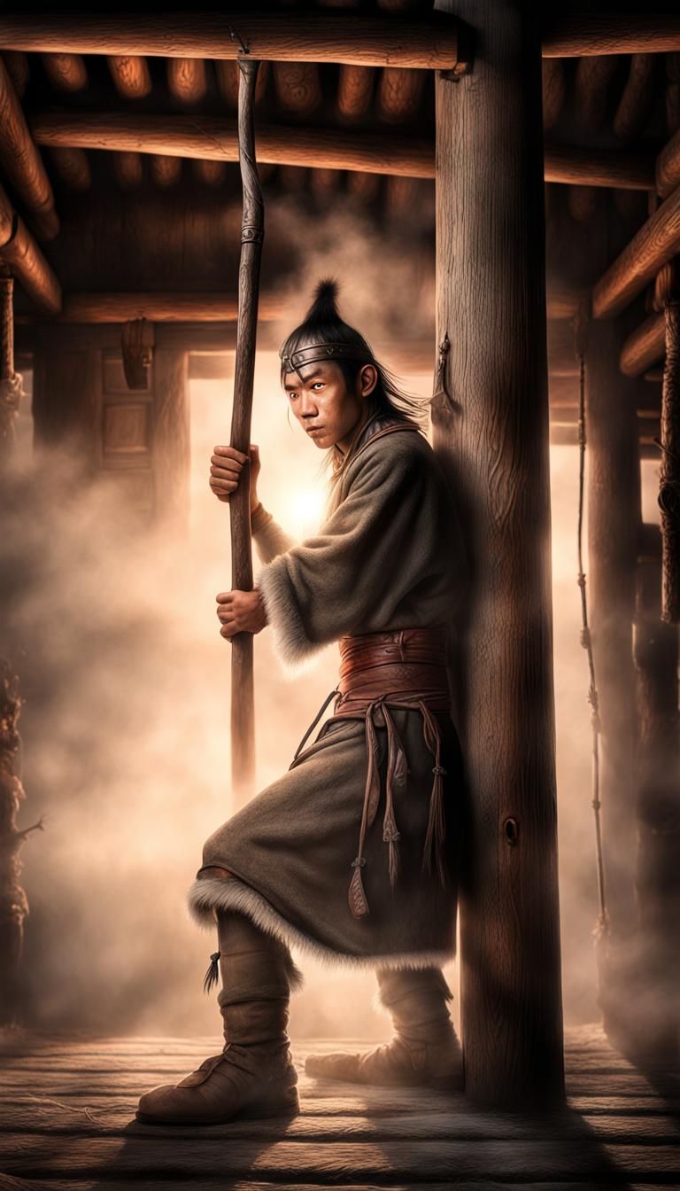 Mongolian Elf Draws Power in Cabin with Mist