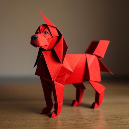 Clifford the Big Red Dog: Origami Papercraft