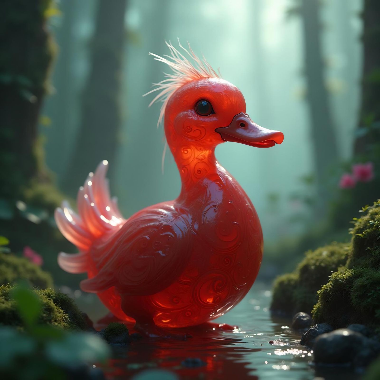 Red Slime Duck: A Fantasy Creation