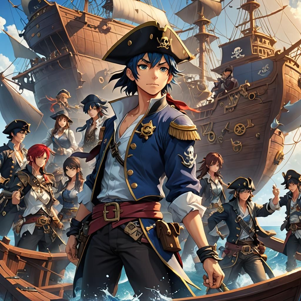 Anime Captain Ryo on the Azure Tempest