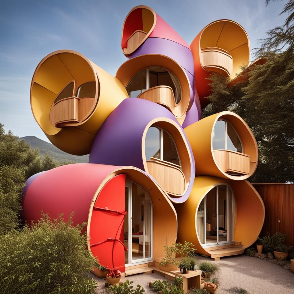Whimsical Fortune Cookie Holiday Home Pods