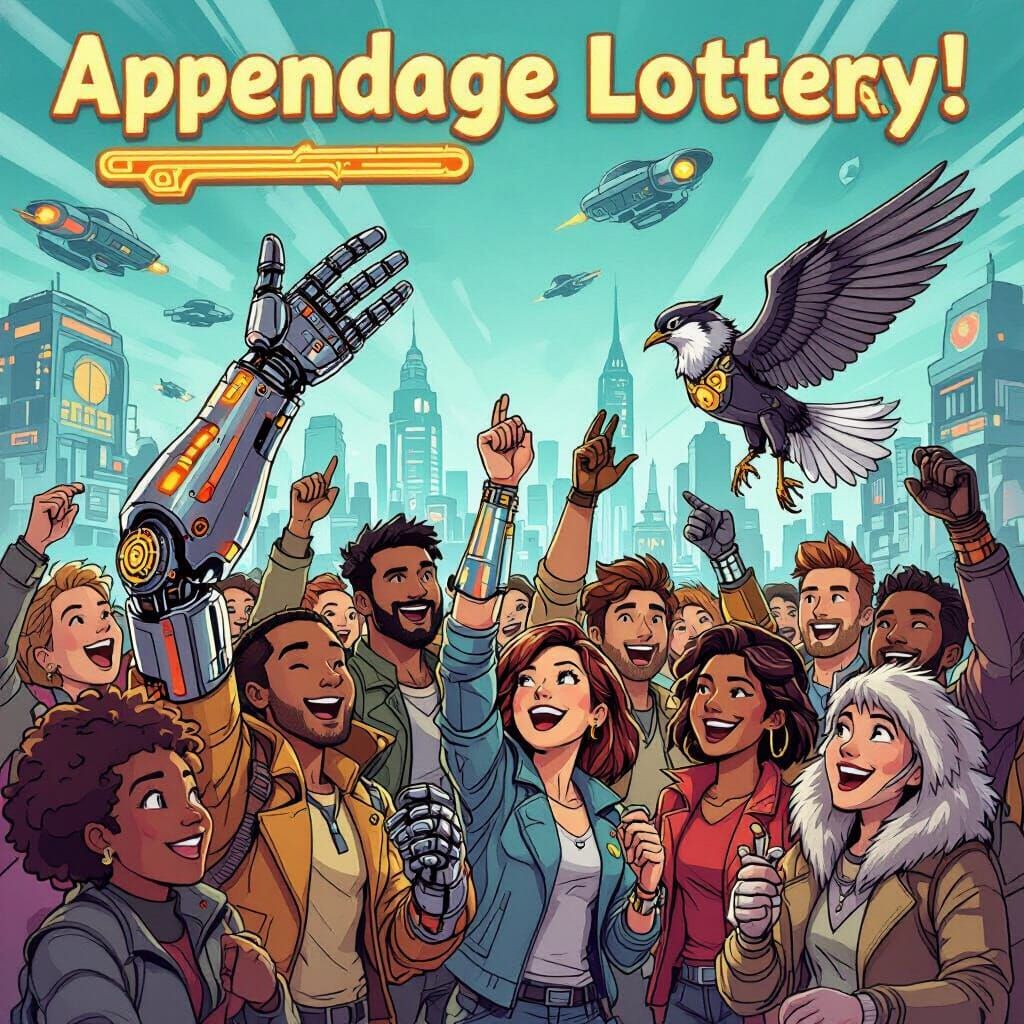Retro Sci-Fi Cartoon: The Appendage Lottery