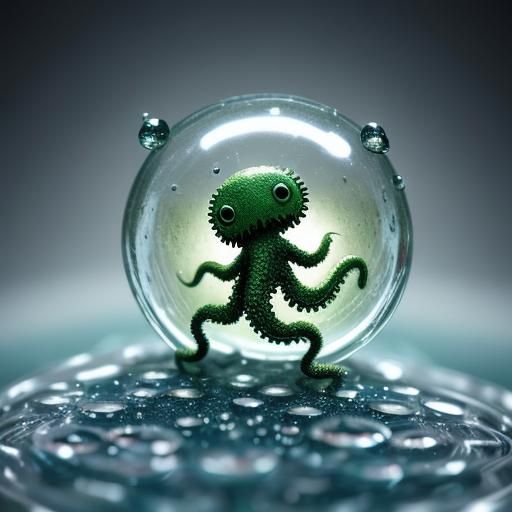 Lovecraftian Angels Dancing on Dew Drop: Macro Photography