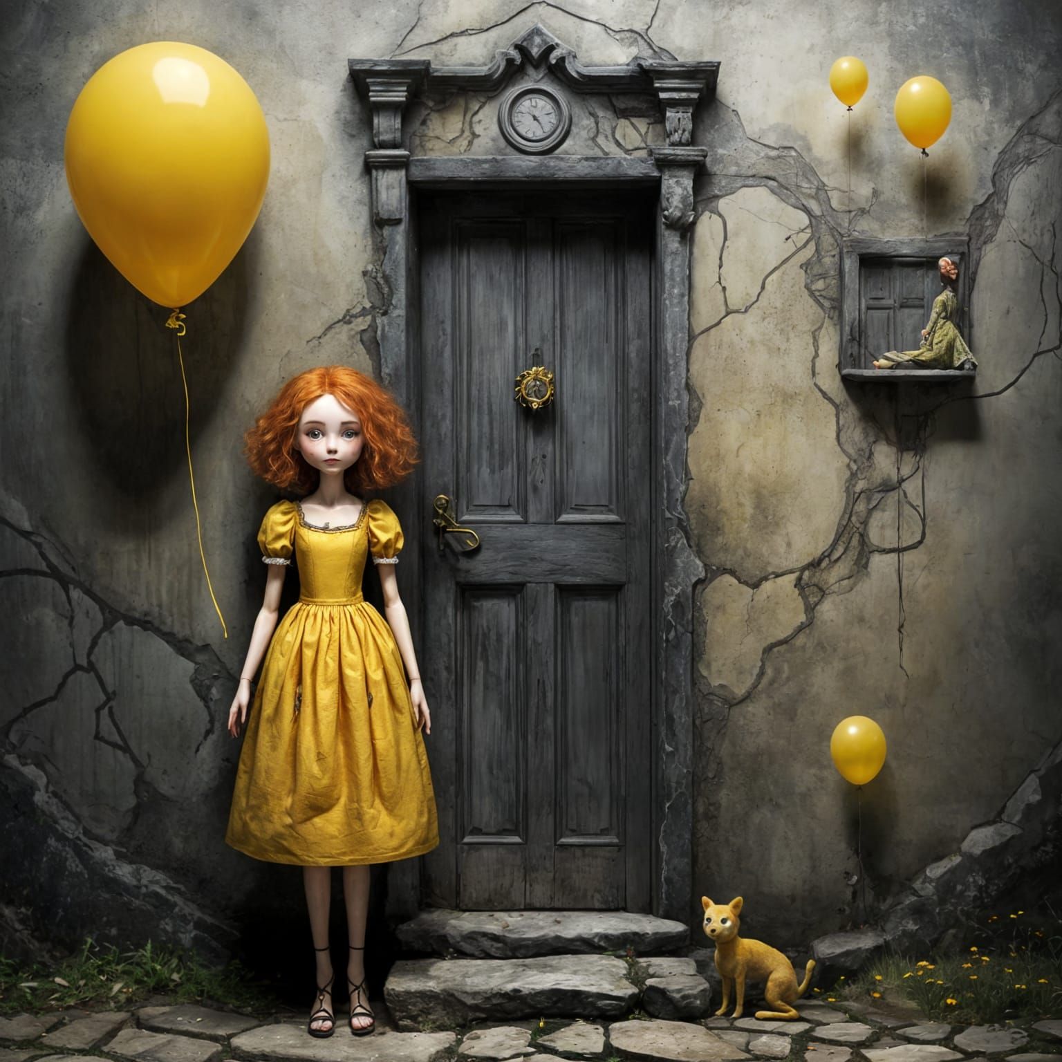 Surreal Doll in Dreamlike Fairy Tale, Fantasy Art