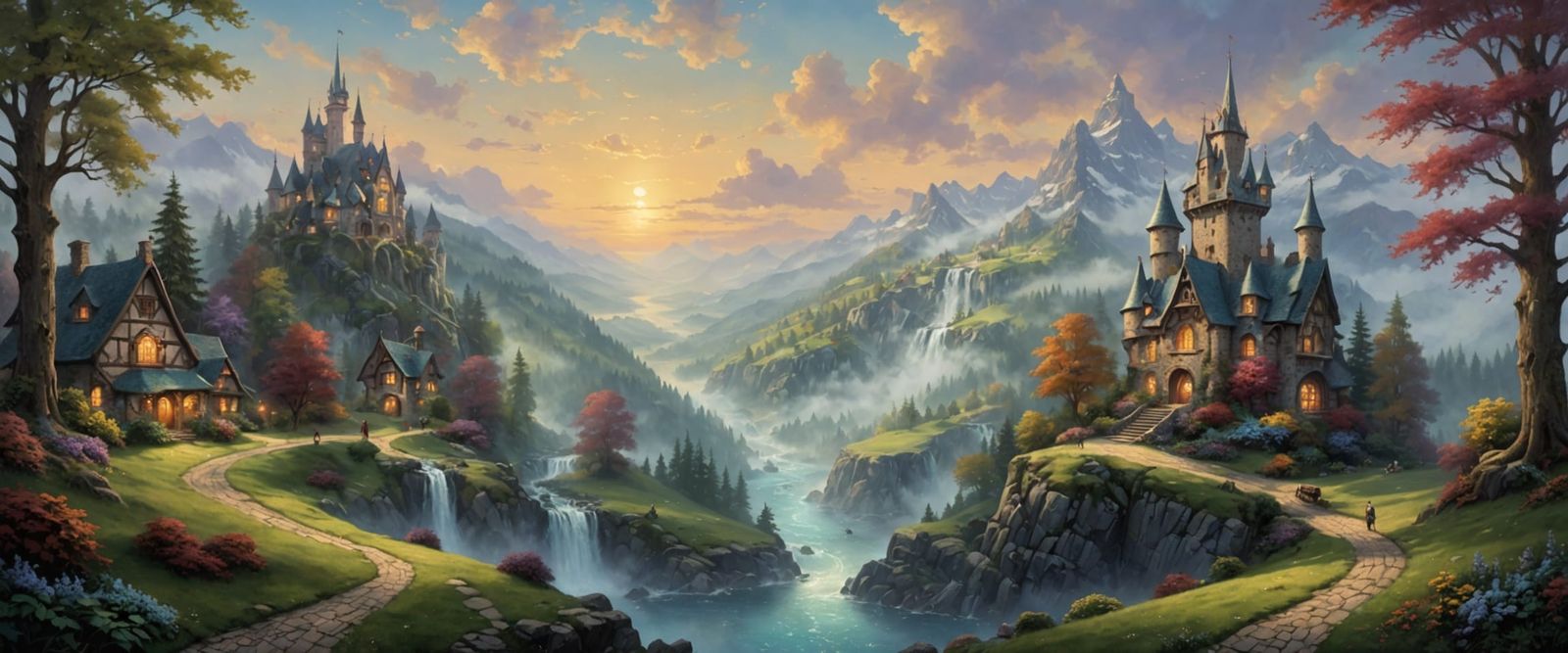 Whimsical Fairy Tale Realms in Ethereal Fantasy Style