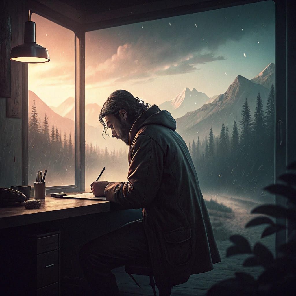 Cinematic Masterpiece of Contemplation in Film Noir Style