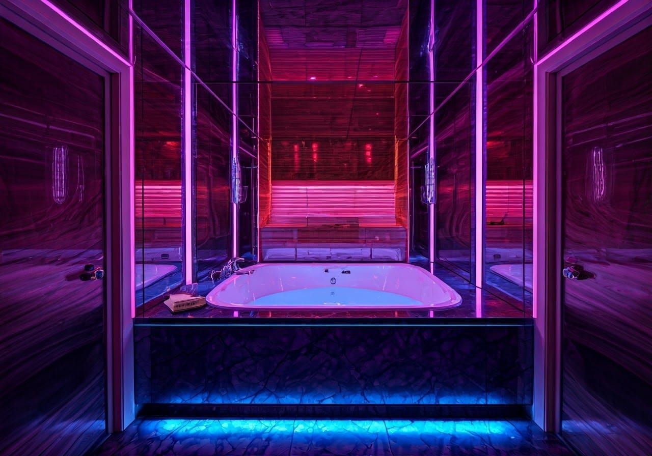 Space Age Luxury Bathroom in Electric Colors