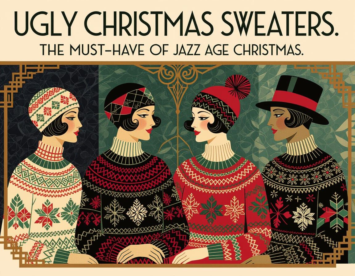 Ugly Christmas sweaters from the Jazz Age (flappers edition)