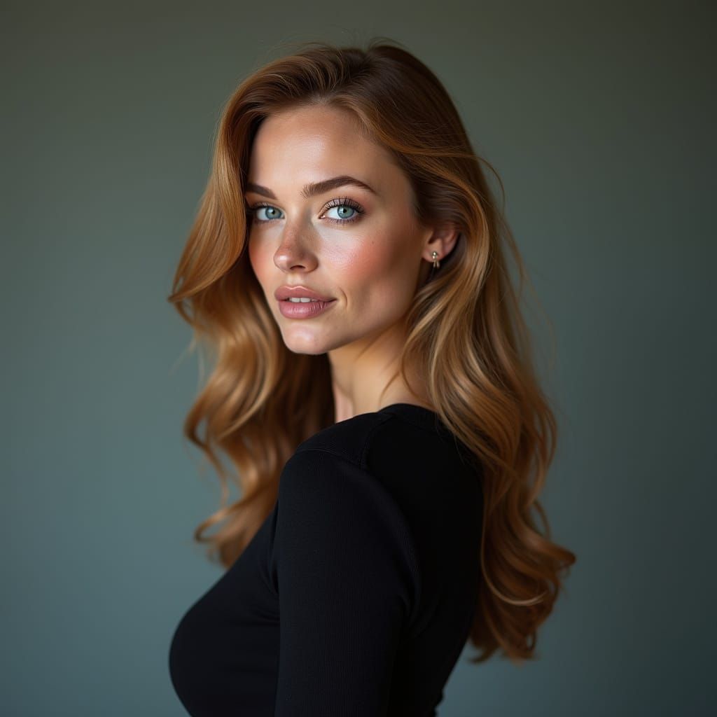 British Supermodel Isla Hartley in Elegant Portrait