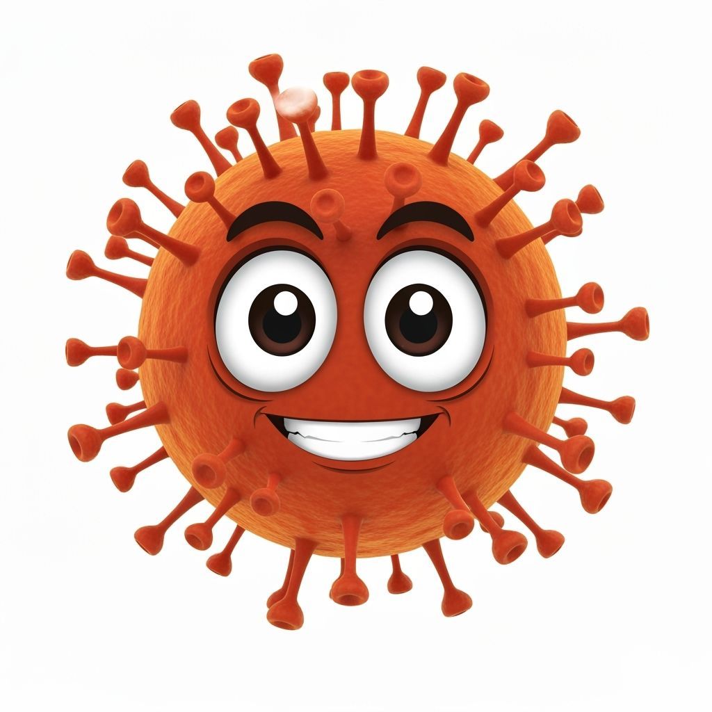 Silly Viral Microbe Illustration