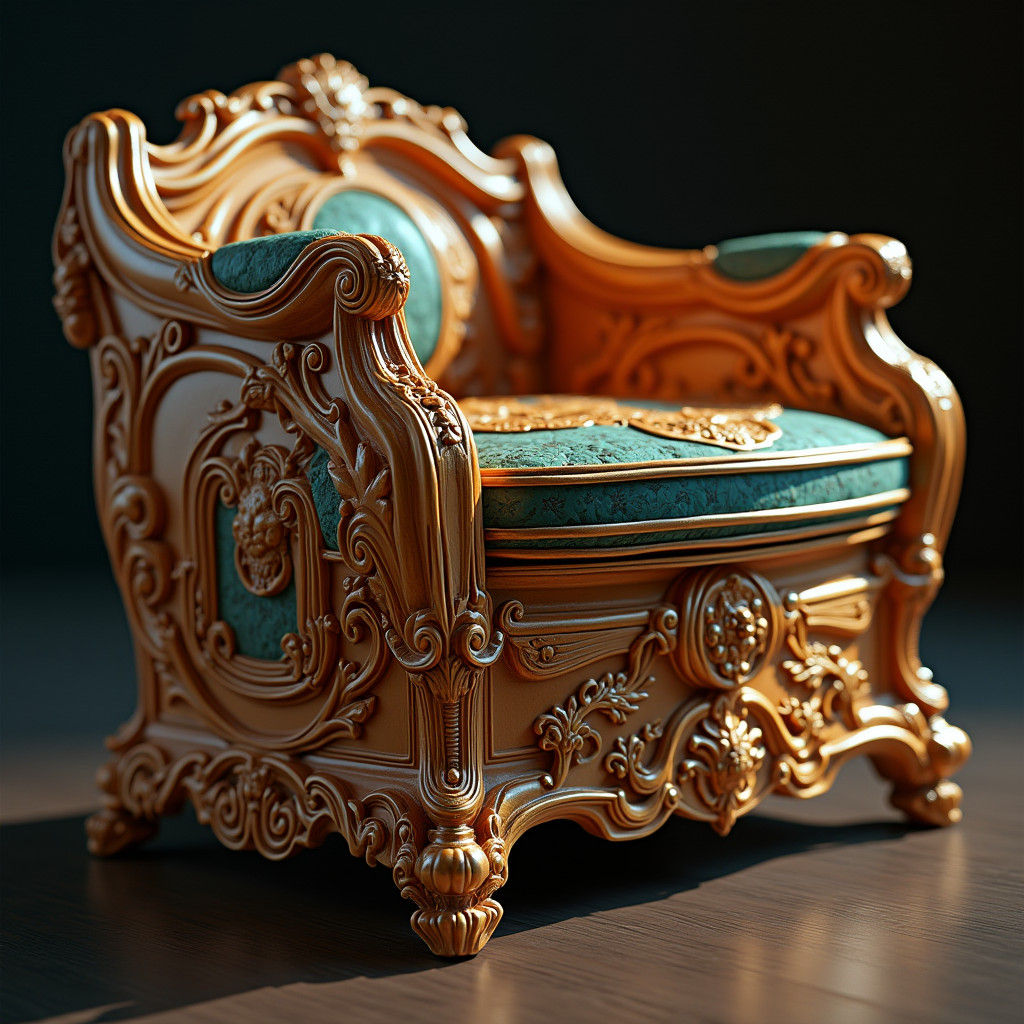Ornate Wooden Furniture with Steel Fittings
