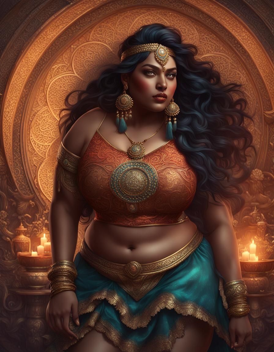 Indian Fantasy Beauty in Dark Fantasy Concept Art