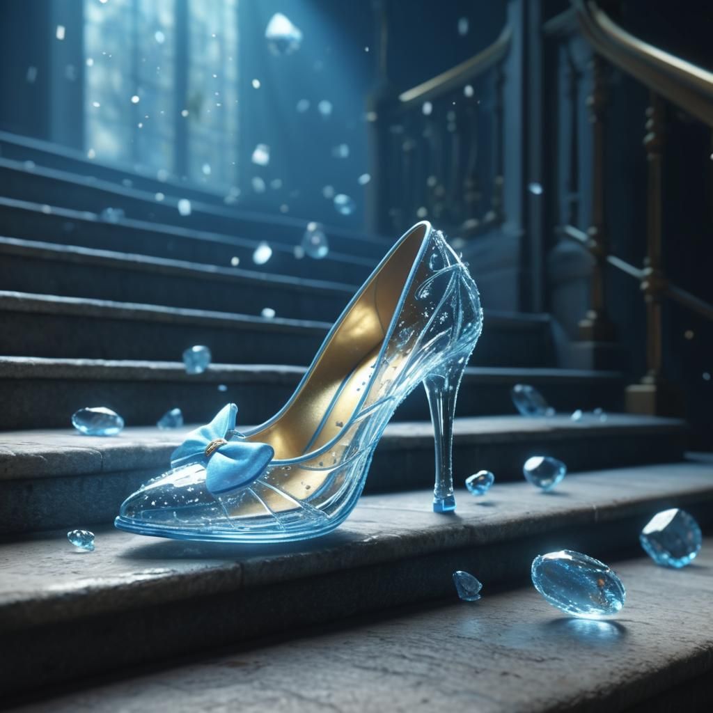 Cinderella's Glass Slipper in Hyper-Detailed 8k