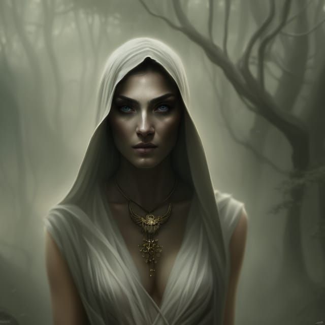 Surreal Portrait of Woman in Modern Art Style