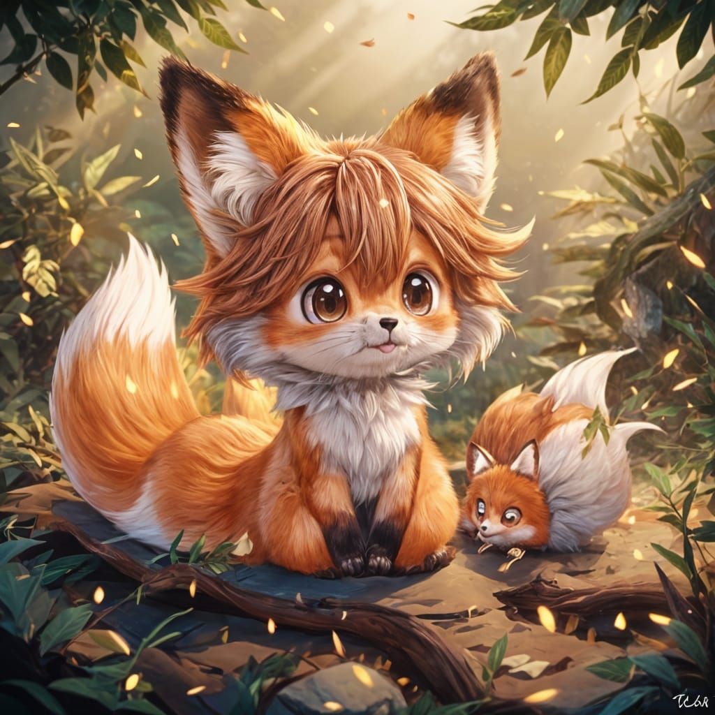 Realistic Anime Fox in High Resolution