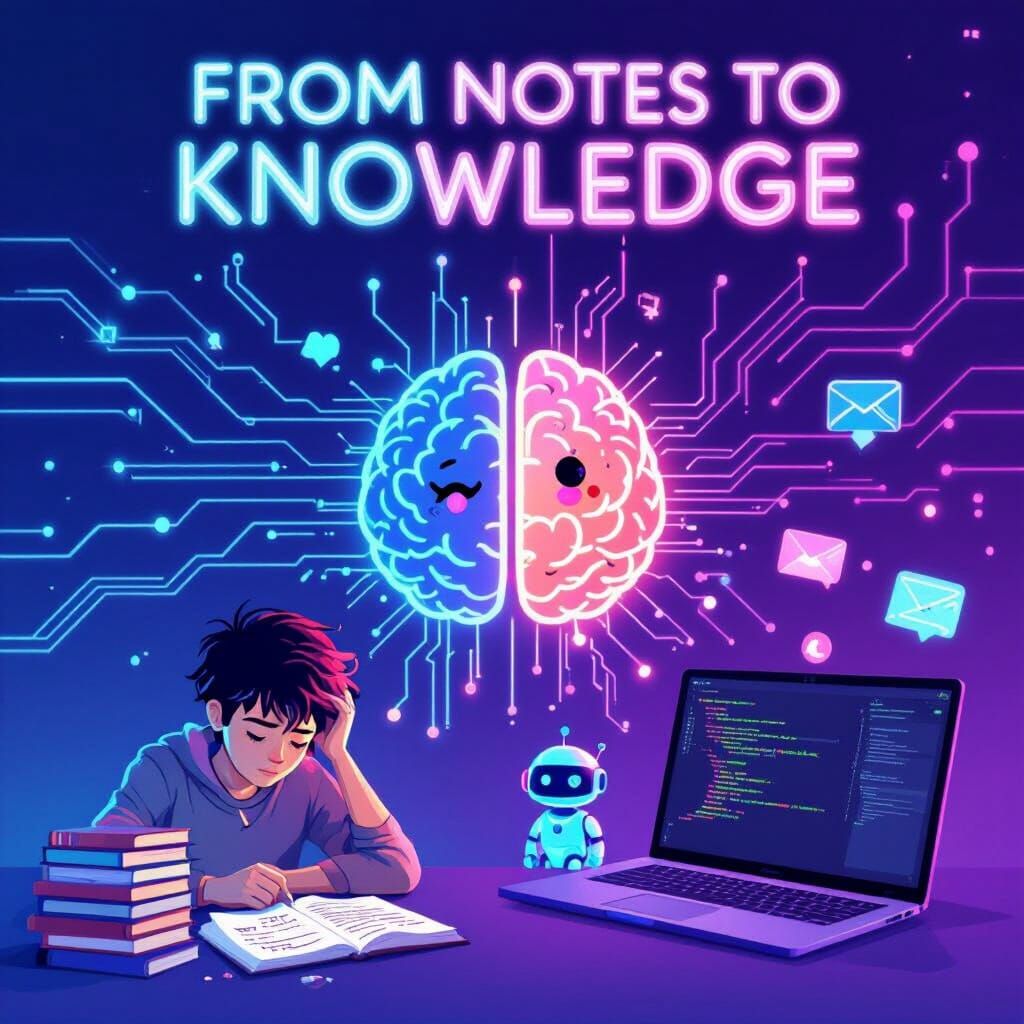 AI Learning Poster in Neon Futuristic Style