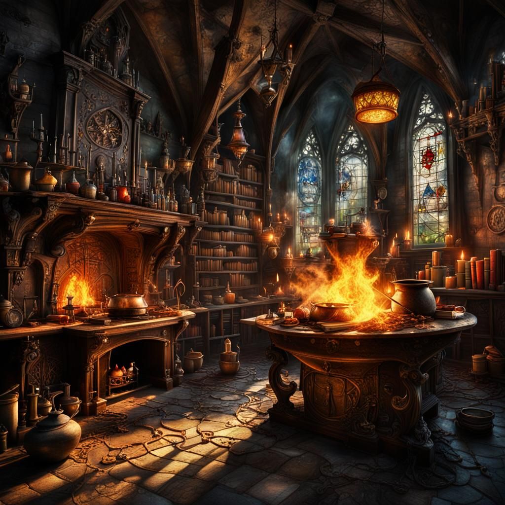 Gothic Alchemist's Lab by Tim Burton, HDR