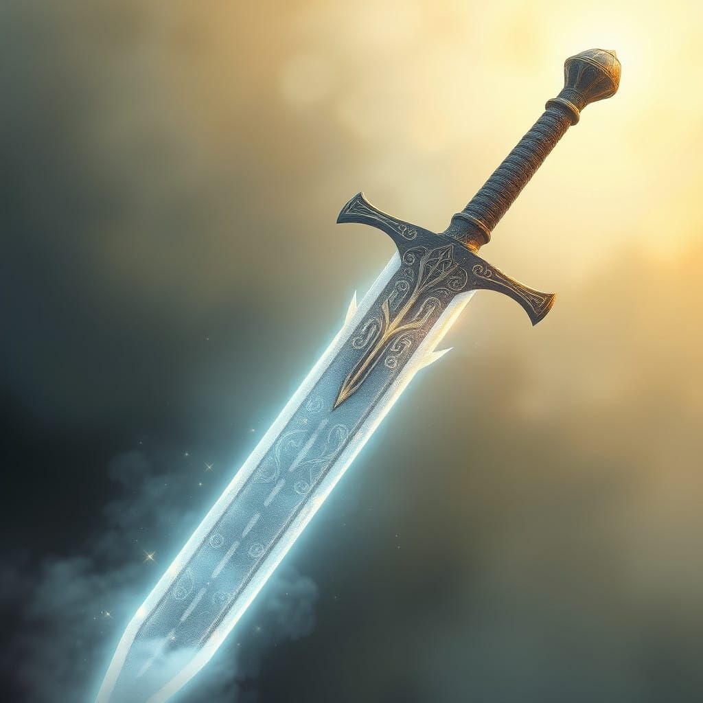 Ethereal Elvish Sword in Starlight Style