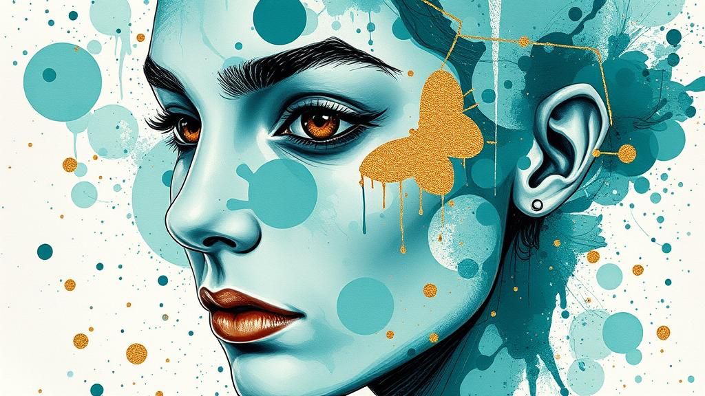 Female beauty/ sage splat