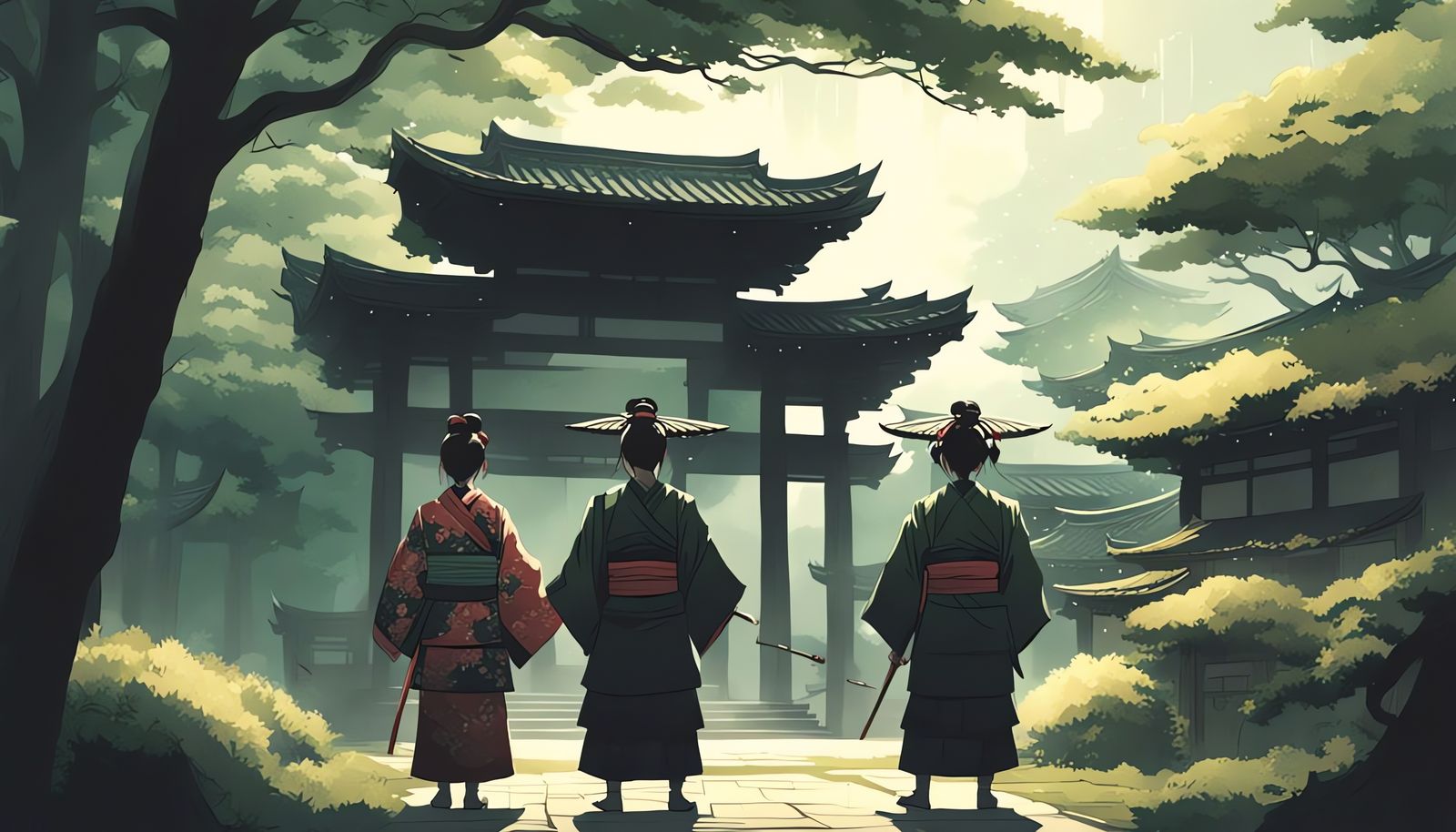 Dramatic Scene Inspired by Classic Cinema