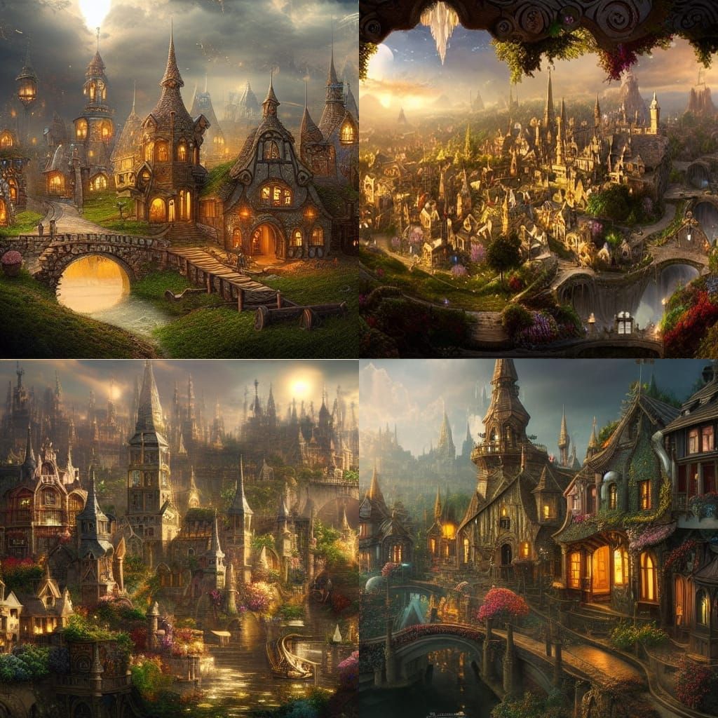 Epic Fairy Town: Digital Matte Painting