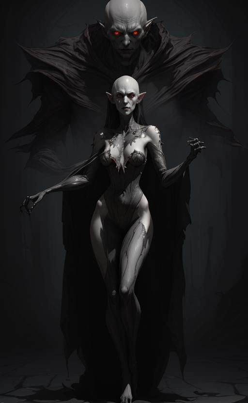 Nosferatu Portrait in Hyperdetailed Concept Art Style
