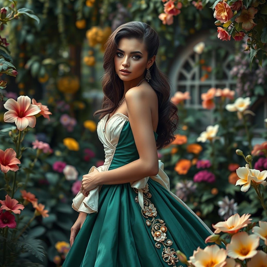 fashion photo, sinister-chic snazzy supermodel, looking to c...