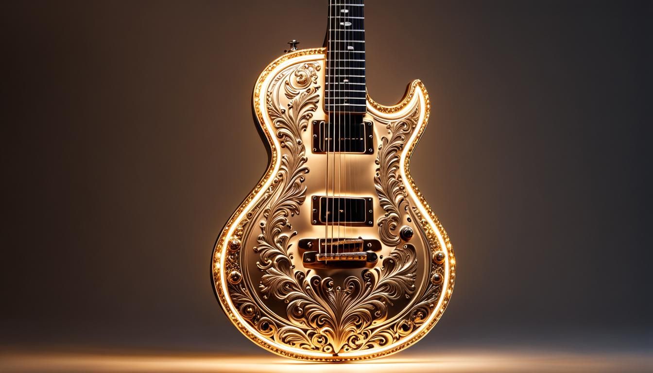 Stunning Electric Guitar with Fine Engraved Details