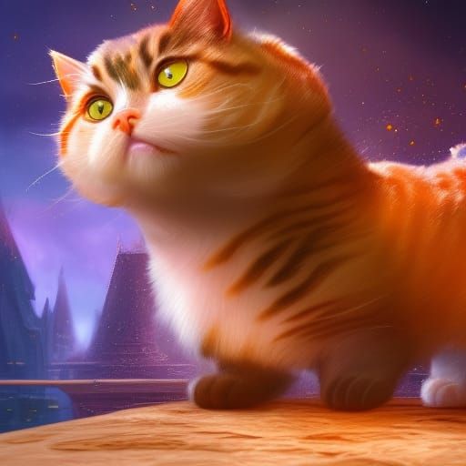 Cat Bread with Butter: Detailed Matte Painting