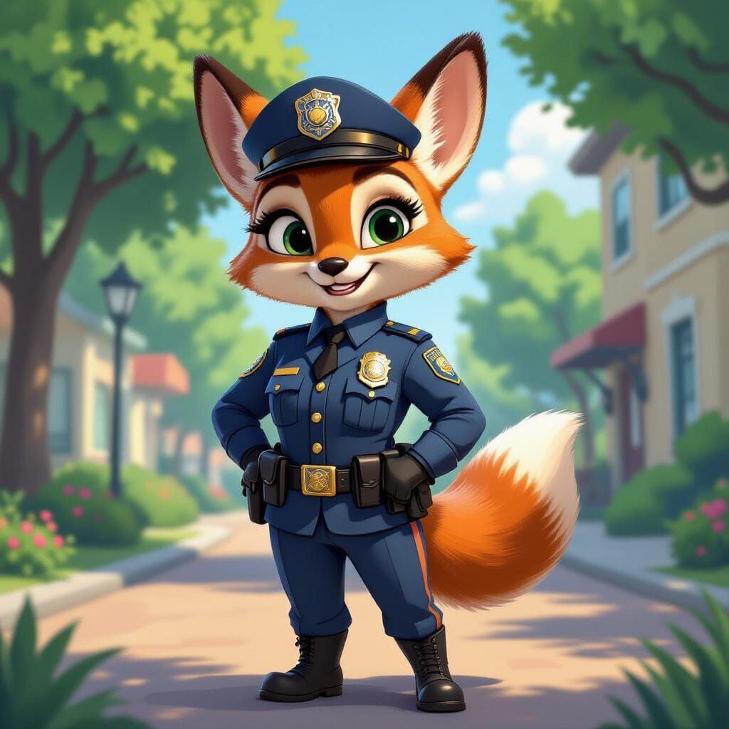 Judy Hopps as Police Officer in Disney Style