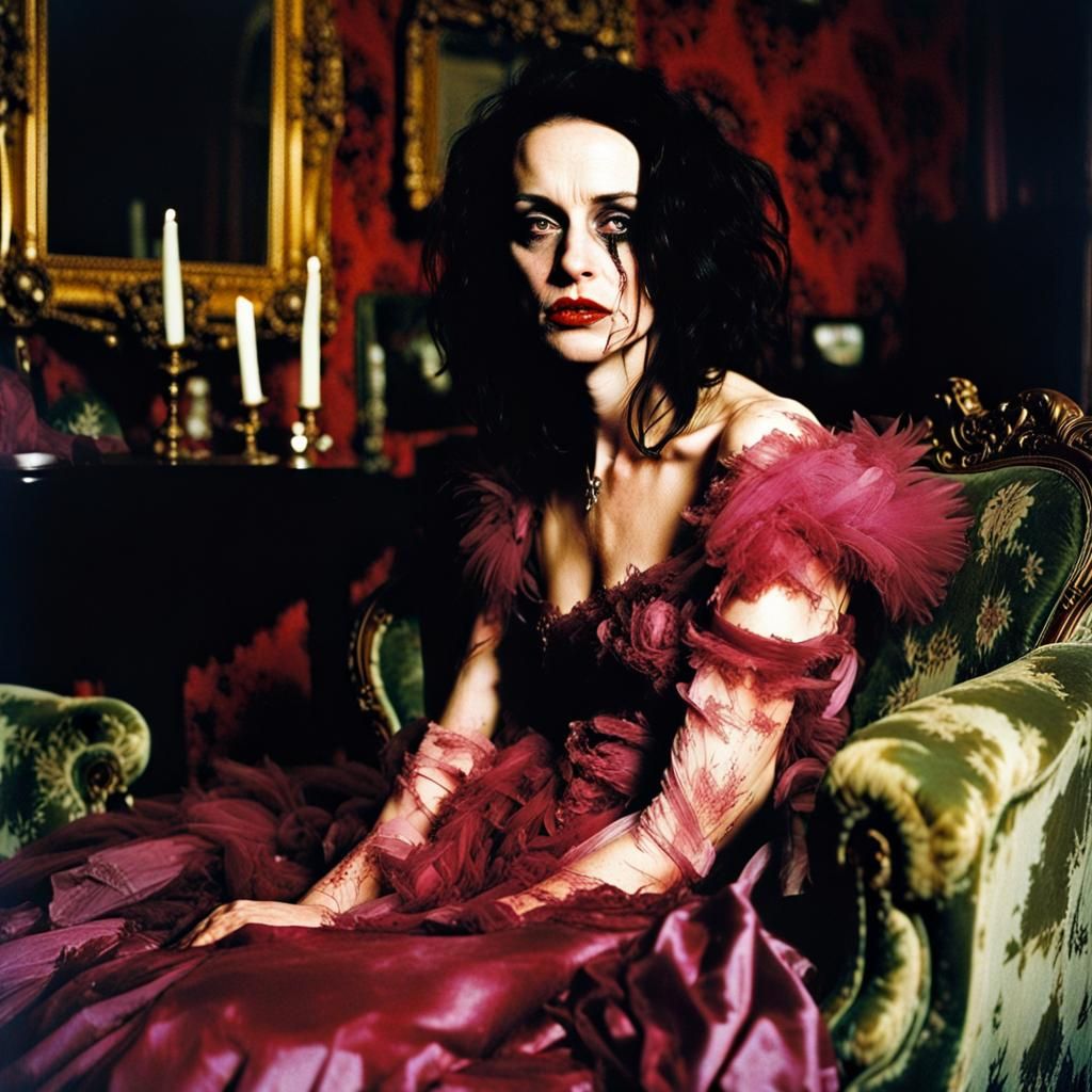 Fallen Aristocrat in Victorian Parlor