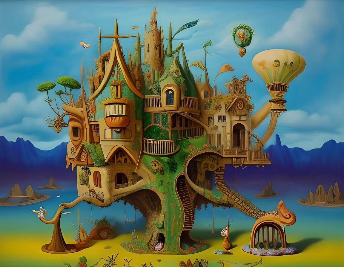 Unusual Whimsical Fantasy Treehouse