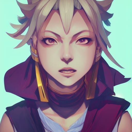 Toga Himiko Portrait in Hyperdetailed Splash Art Style